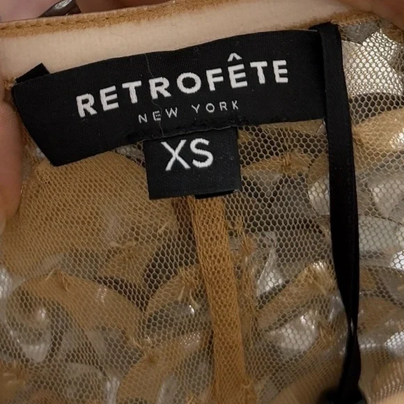 Retrofete Mischa Sequin Dress Spaghetti Strap Silver - Picture 8 of 14